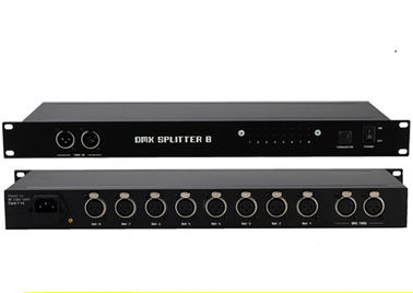 Почерните 8 регулятор света путя Dmx512 для профессиональных освещений 90v-240v