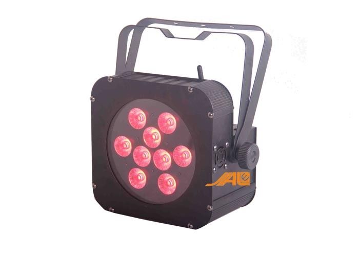 9pcs Rgbwa UV 6 в 1 конструкции случая низкопрофильного света равенства утюга DMX плоской